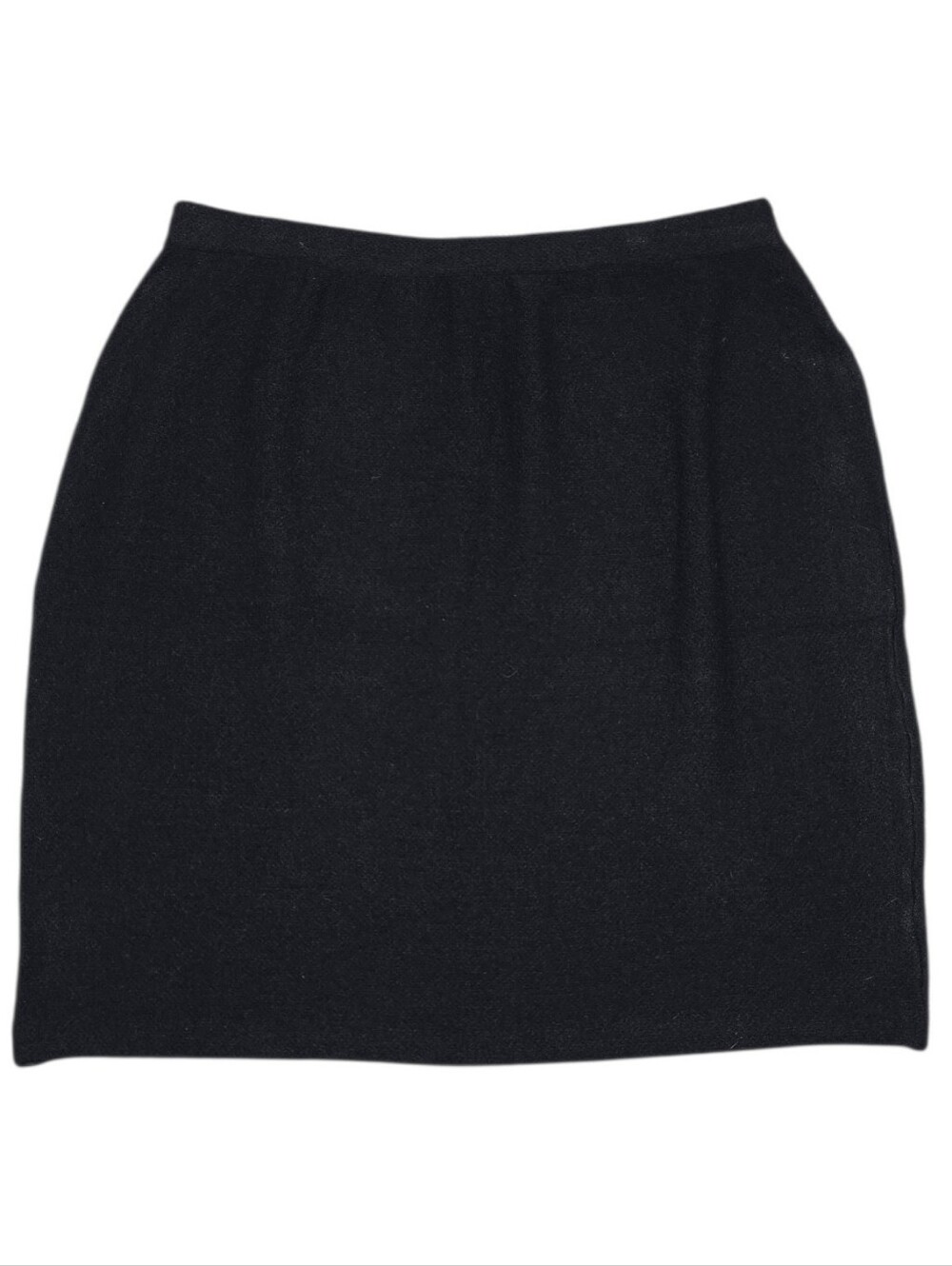 St. John Collection Black Wool Blend Midi Skirt